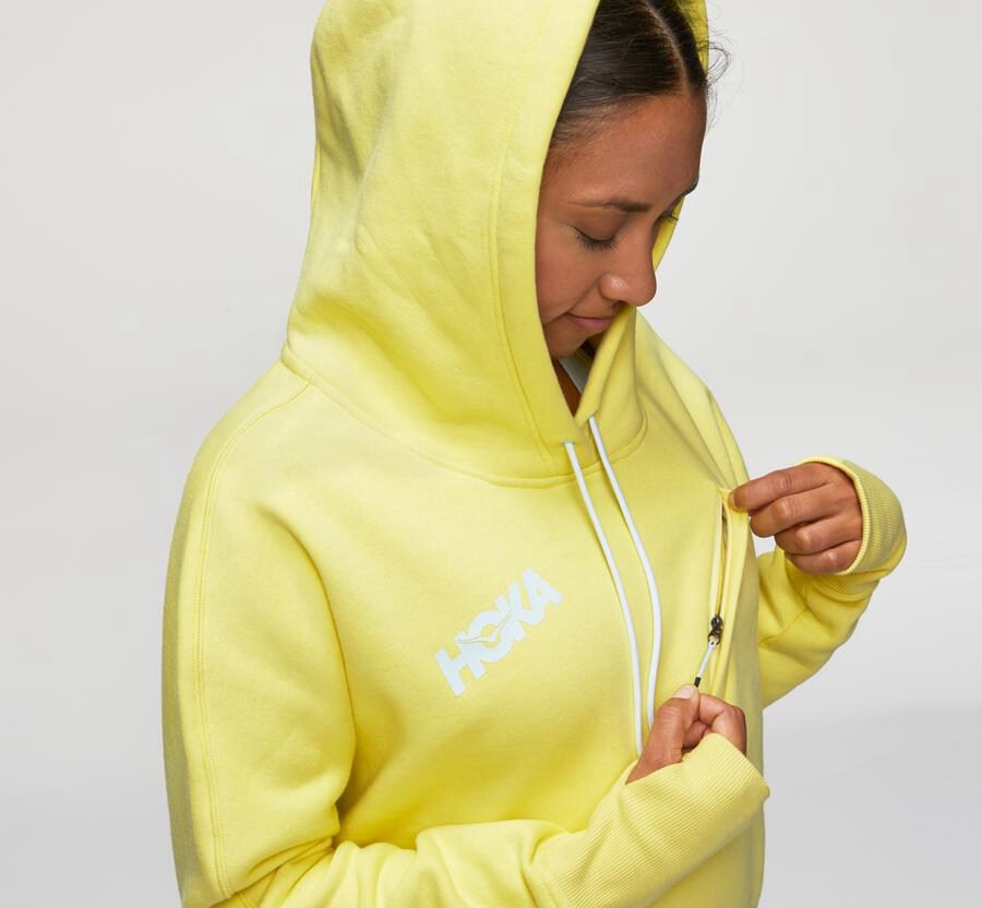 Hoka Womens Hoodie NZ - Hoka Performance Yellow (FGK189560)